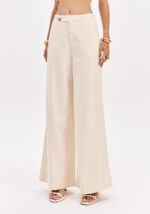 CALÇA BEGE EM ALGODÃO COM DETALHE DOURADO LANÇA PERFUME - Image 2