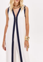 MACACÃO LONGO BRANCO COM COLETE APLICADO LANÇA PERFUME - Image 2