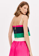 TOP CROPPED ROSA VERDE E AZUL LANÇA PERFUME - Image 3