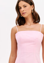 VESTIDO MIDI ROSA COM ALÇAS FINAS LANÇA PERFUME - Image 4