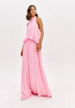 VESTIDO LONGO ROSA COM FOLHO LANÇA PERFUME - Image 5