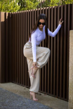 CALÇA BEGE FLUIDA COM ELÁSTICO IMPERIAL - Image 3