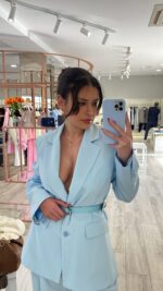 BLAZER AZUL BEBÉ DE ALFAIATARIA COM CINTO IMPERIAL - Image 4