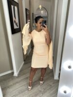 VESTIDO CURTO PÊSSEGO COM DRAPEADO LATERAL RINASCIMENTO - Image 2