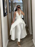 CONJUNTO BRANCO COM DETALHES EM PEDRARIA PONTO CHIC