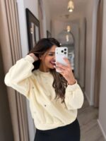 CAMISOLA AMARELA COM CORAÇÕES METÁLICOS PONTO CHIC - Image 3