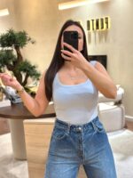 TOP AZUL CLARO EM MALHA PONTO CHIC - Image 2