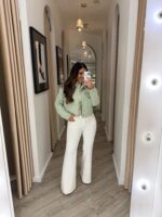 CASACO VERDE ÁGUA COM DETALHES DOURADOS PONTO CHIC - Image 3