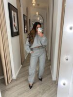 CALÇA CINZA EM MALHA PONTO CHIC - Image 2