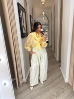 CALÇA CRU COM TIRAS PARA  ATAR PONTO CHIC