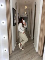 CALÇA FLUIDA TEXTURADA BEGE CLARO PONTO CHIC - Image 2