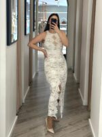 VESTIDO COMPRIDO EM RENDA BRANCO PONTO CHIC - Image 2