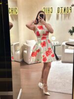 VESTIDO CURTO ESTAMPADO FLORAL PONTO CHIC - Image 2