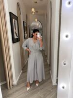 VESTIDO MIDI CINZA COM CINTO ESTRUTURADO IMPERIAL - Image 2