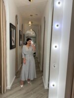 VESTIDO MIDI CINZA COM CINTO ESTRUTURADO IMPERIAL - Image 5