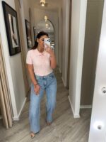 CALÇA BALLOON FIT CINTURA SUBIDA AZUL CLARO PONTO CHIC - Image 3