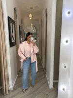 CALÇA BALLOON FIT CINTURA SUBIDA AZUL CLARO PONTO CHIC - Image 5