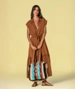 MALA DE MALHA ÀS RISCAS COM LOGÓTIPO BORDADO RUGA - Image 3