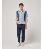 POLO DE MALHA TRICOT COM PADRÃO GEOMÉTRICO AZUL GIANNI LUPO - Image 2