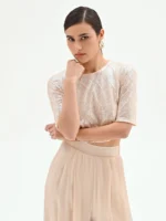 TOP CURTO DOURADO COM LANTEJOULAS RINASCIMENTO - Image 2