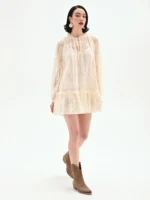 VESTIDO EM RENDA BEGE RINASCIMENTO - Image 2