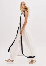 MACACÃO LONGO BRANCO COM COLETE APLICADO LANÇA PERFUME - Image 2