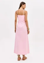 VESTIDO MIDI ROSA COM ALÇAS FINAS LANÇA PERFUME - Image 5