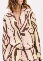 CAMISA ESTAMPADA ROSA E CASTANHO LANÇA PERFUME - Image 3