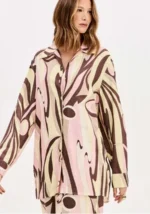 CAMISA ESTAMPADA ROSA E CASTANHO LANÇA PERFUME - Image 2