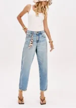 CALÇA DE GANGA AZUL CLARO COM LENÇO LANÇA PERFUME - Image 2