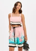 TOP CROPPED ROSA COM CONTRASTE LANÇA PERFUME - Image 2