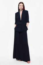 CALÇA AZUL MARINHO FLUIDA COM CINTO IMPERIAL