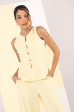 COLETE AMARELO ESTRUTURADO COM BOTÕES FERRACHE