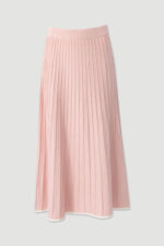 SAIA MIDI DE MALHA COM NERVURAS ROSA FERRACHE