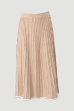 SAIA MIDI DE MALHA COM NERVURAS BEGE FERRACHE