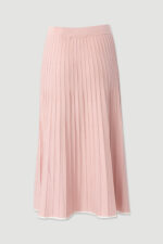 SAIA MIDI DE MALHA COM NERVURAS ROSA FERRACHE - Image 2