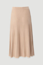 SAIA MIDI DE MALHA COM NERVURAS BEGE FERRACHE - Image 2