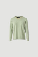 CAMISOLA DE MALHA VERDE COM CORRENTE DOURADA FERRACHE