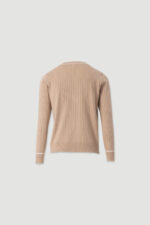 CARDIGAN DE MALHA BEGE CANELADA FERRACHE - Image 2