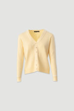 CARDIGAN DE MALHA AMARELO CANELADA FERRACHE