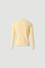 CARDIGAN DE MALHA AMARELO CANELADA FERRACHE - Image 2