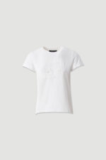 T-SHIRT COM BORDADO FLORAL BRANCA FERRACHE