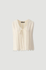 COLETE DE MALHA TEXTURADA CRU FERRACHE