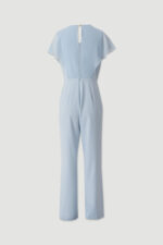 MACACÃO AZUL FLUÍDO COM DECOTE DRAPEADO FERRAGE - Image 2