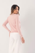 CARDIGAN DE MALHA ROSA CANELADA FERRACHE - Image 2