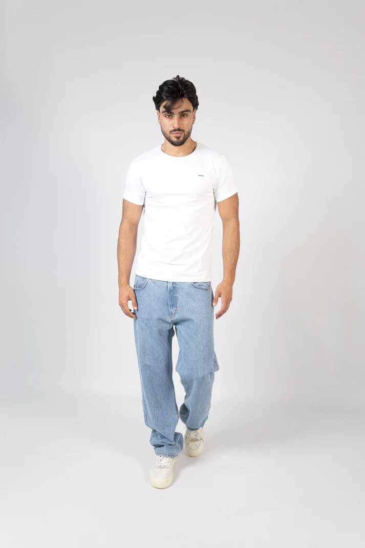 18HL-10-1 CALÇA DE GANGA AZUL CLARA RELAX FIT JOVITS - Image 1