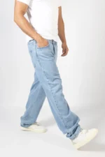 CALÇA DE GANGA AZUL CLARA RELAX FIT JOVITS - Image 4