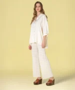 CAMISA CRU FLUIDA COM BOTÕES RUGA