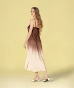 VESTIDO COMPRIDO DEGRADÉ CASTANHO RUGA - Image 2