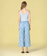 CALÇA CULOTE AZUL COM BORDADO INGLÊS RUGA - Image 5